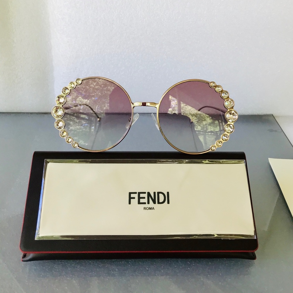 Fendi Roud Crystal Sunglasses